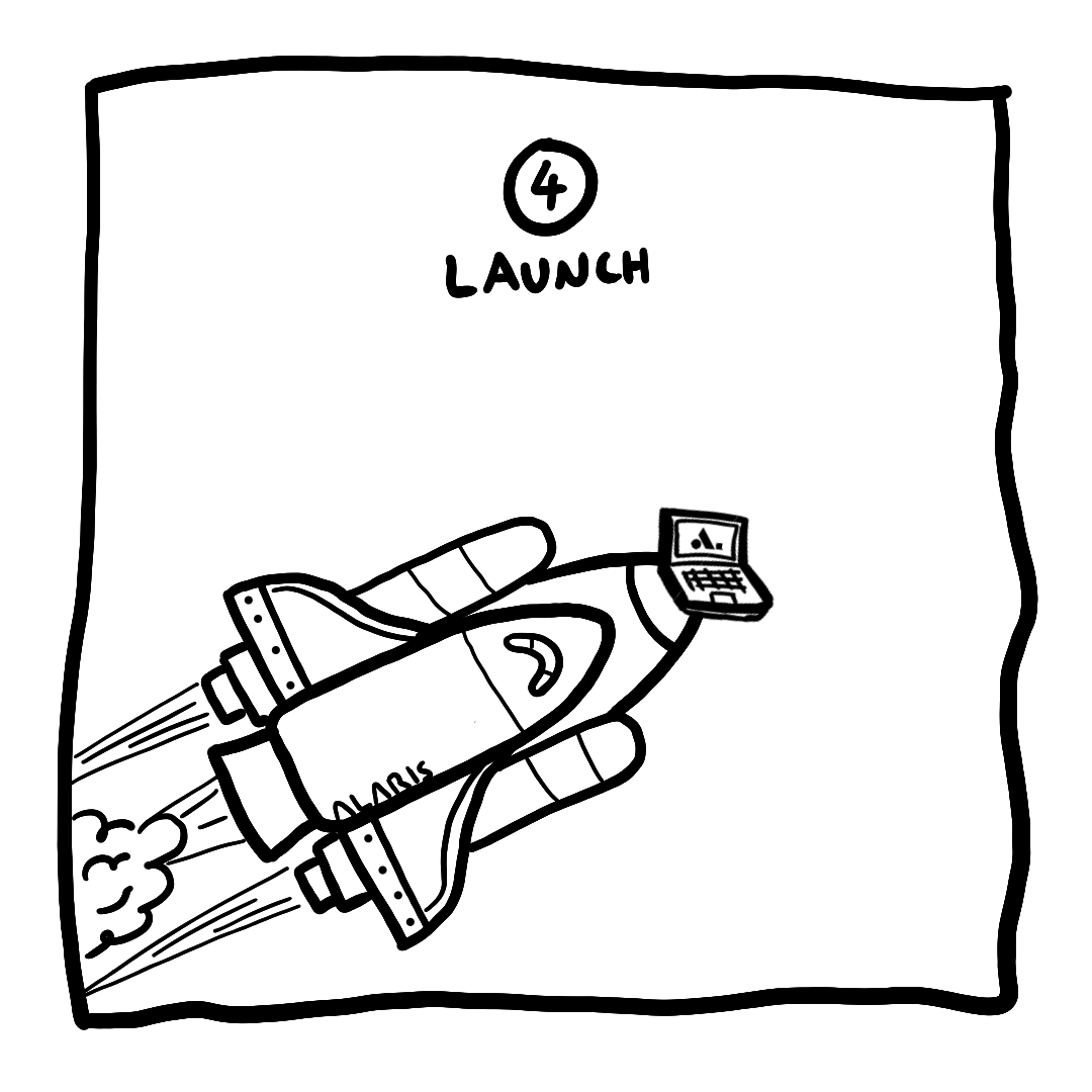 Hand drawn launch animation for the Alaris website process